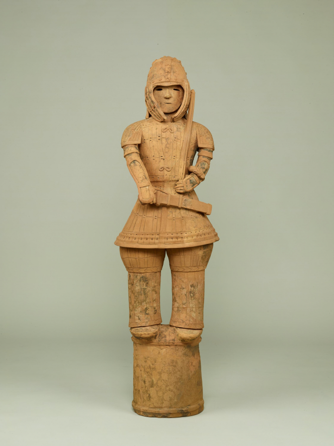 A terracotta Kofun period Haniwa figurine