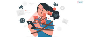 Social media stress illustration