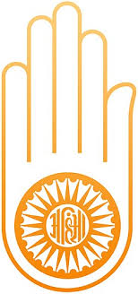 Ahimsa symbol hand