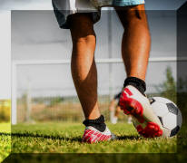 Athlete with a soccer ball