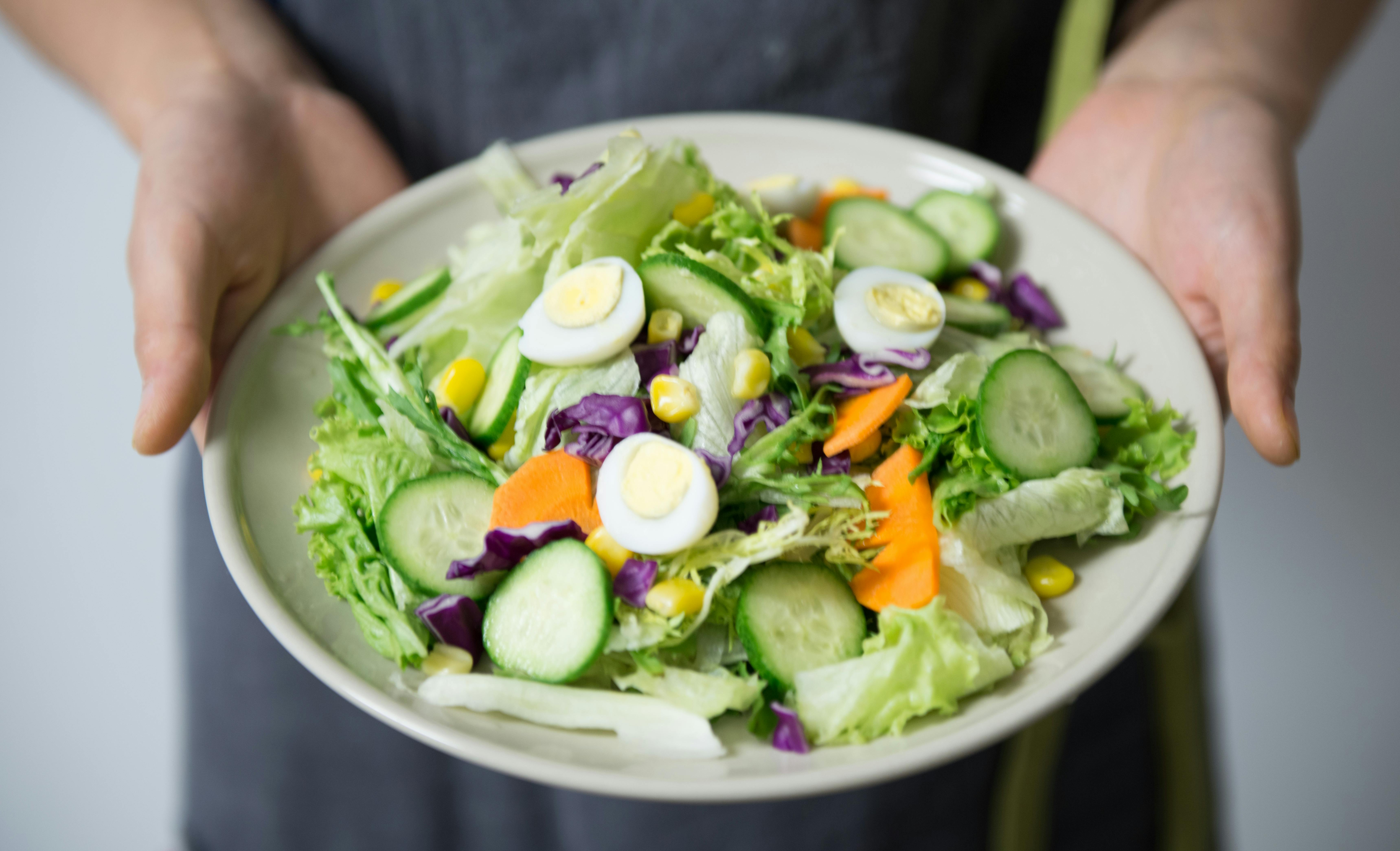 Balanced healthy food plate