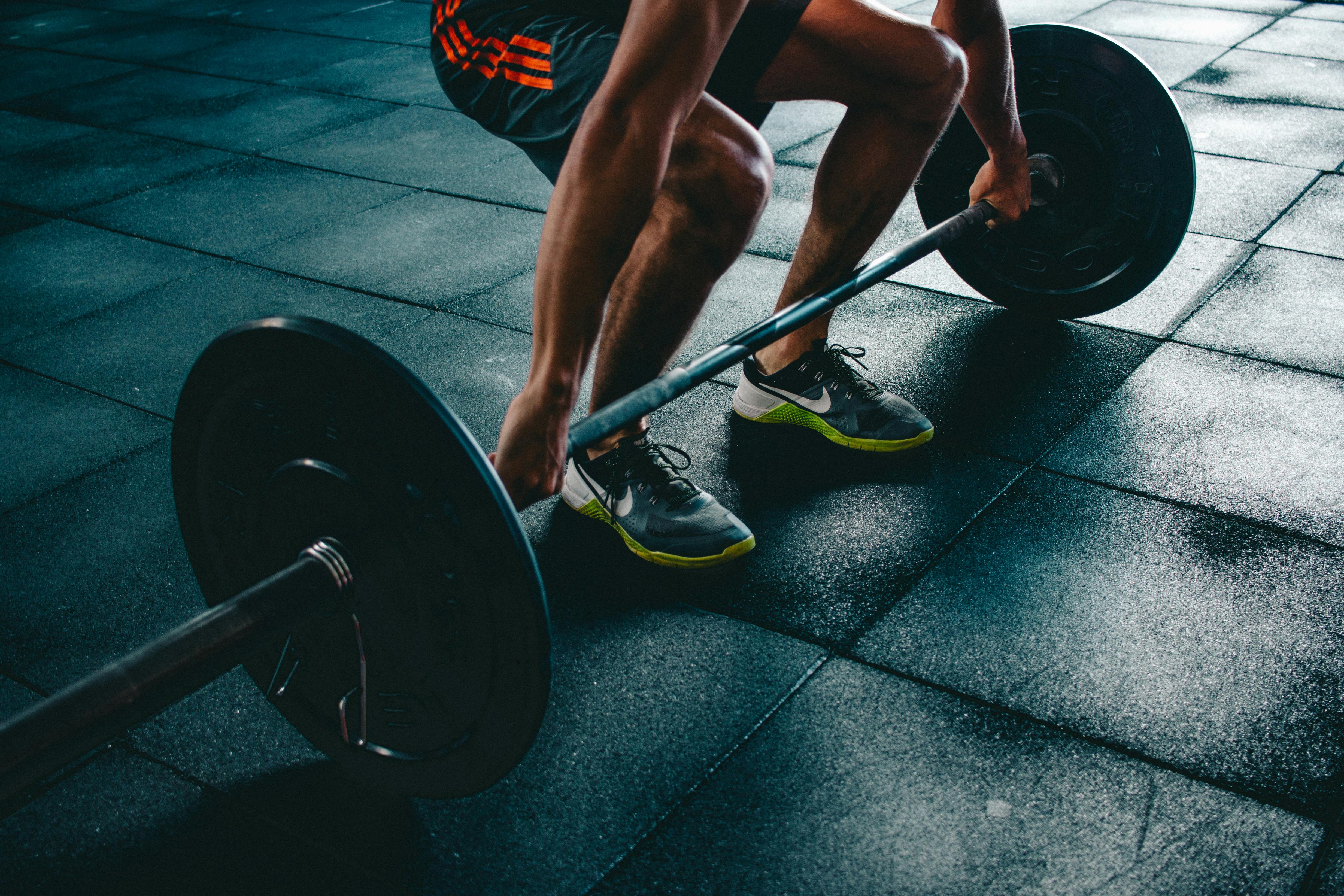 Beginner doing workout at home