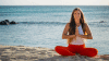 girl doing yoga sitting