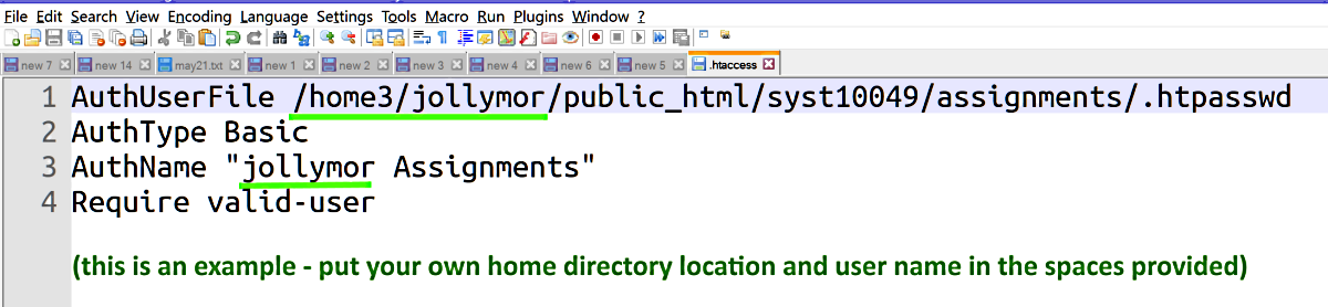 sample htaccess file