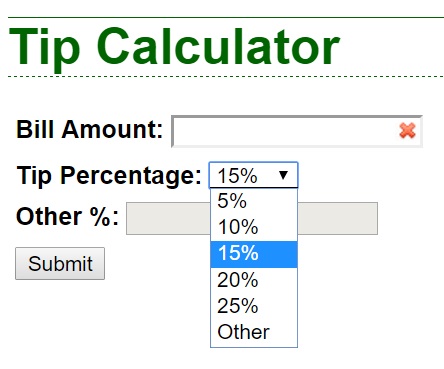 basic tip calculator