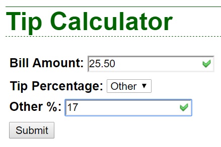 basic tip calculator