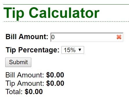 basic tip calculator